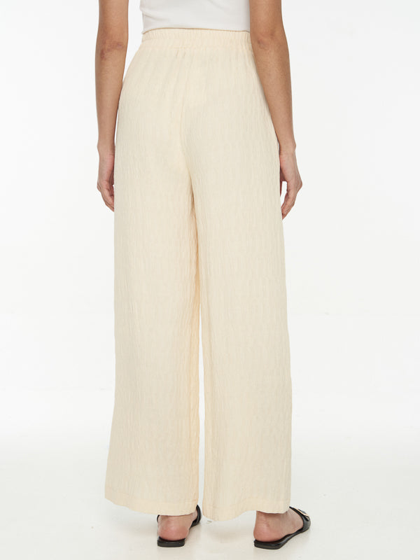Elastic Wide Leg Pants