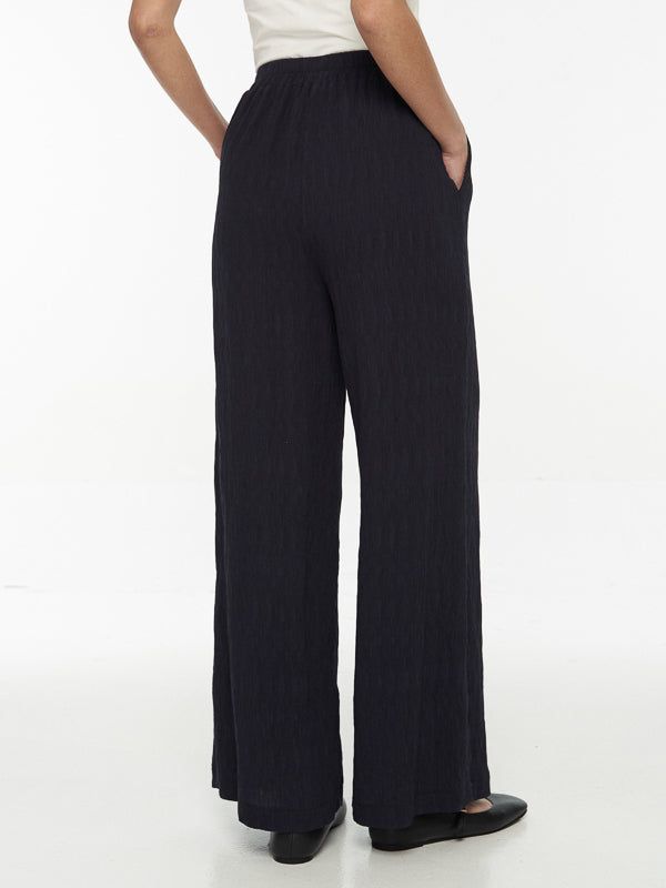 Elastic Wide Leg Pants