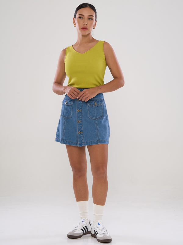 Denim A-Line Skirt