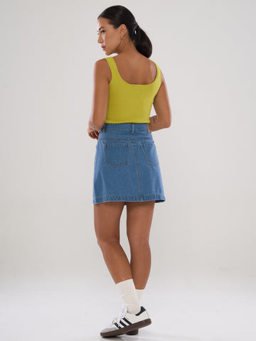 Denim A-Line Skirt