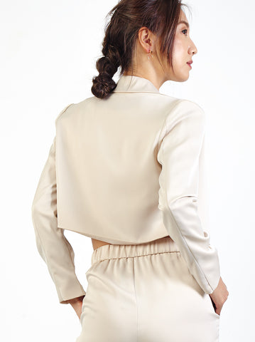 Satin Crop Jacket