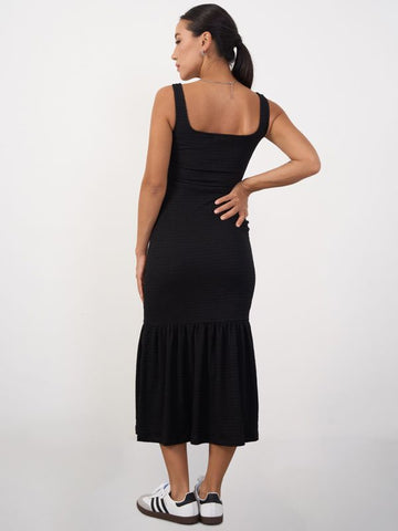 Ruched Hem Maxi Dress