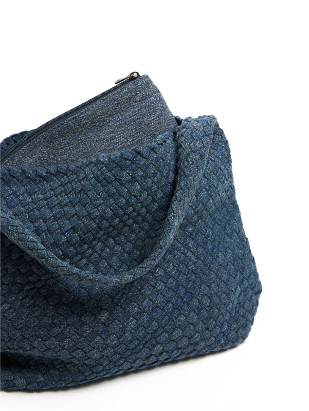 Marlo Woven Bag-Denim Blue