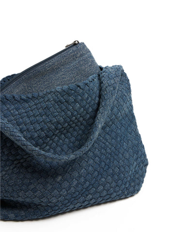 Marlo Woven Bag-Denim Blue