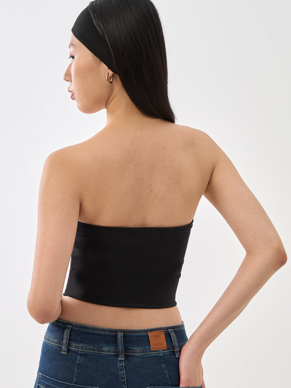 SupraSoft™ Basic Sleeveless Crop Tube Top