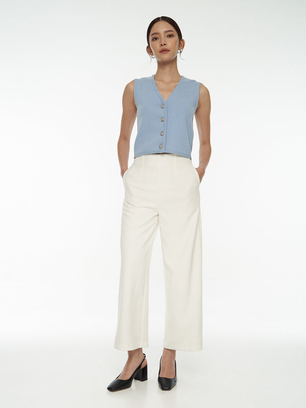 Knit Vest With Golden Buttons