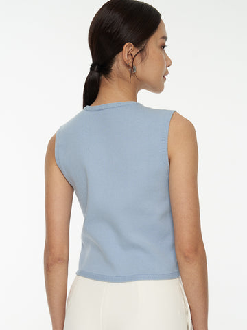 Knit Vest With Golden Buttons