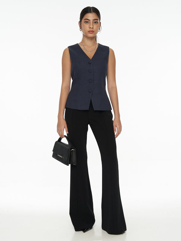 V-Neck Button Down Vest