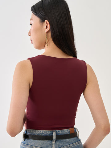 SupraSoft™ Basic Padded V-Neck Crop Top