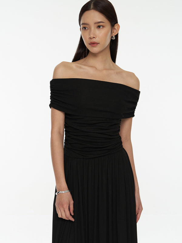 Off Shoulder Ruched Dress