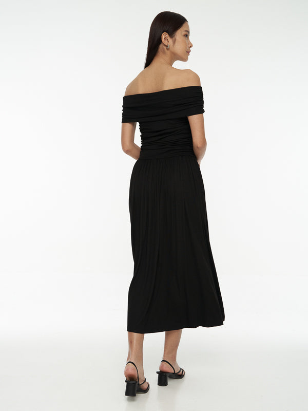 Off Shoulder Ruched Dress