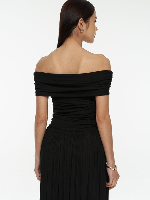 Off Shoulder Ruched Dress