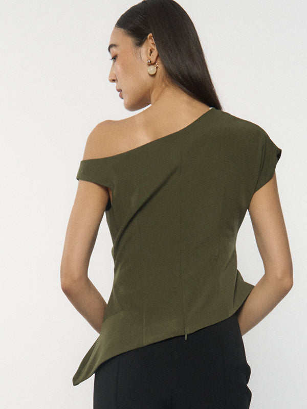 Asymmetrical Drape Top