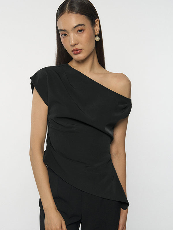 Asymmetrical Drape Top