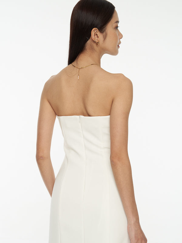 Button-Front Tube Dress