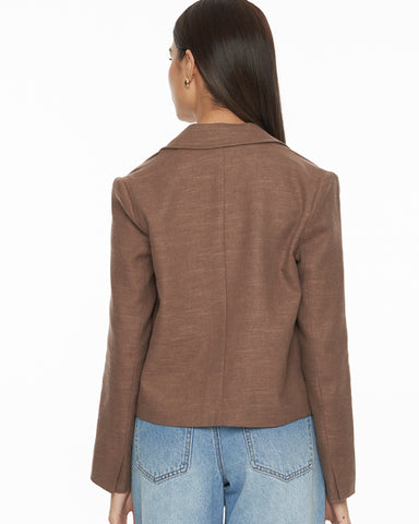 Linen Cropped Blazer