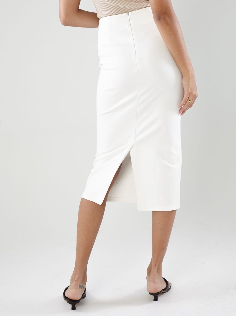 Knit Midi Pencil Skirt