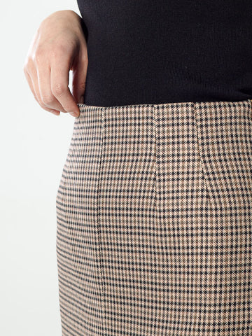 Checkered Pencil Skirt