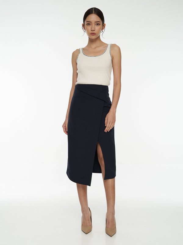 Side-Slit Midi Skirt