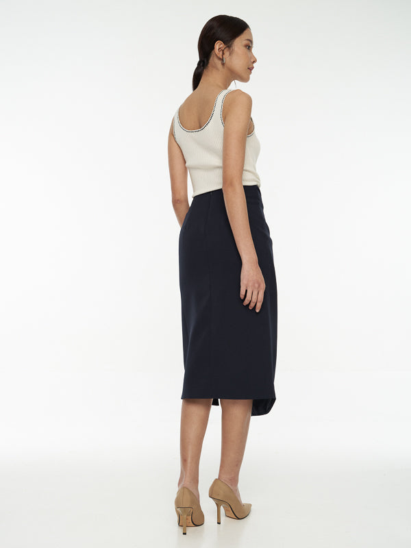 Side-Slit Midi Skirt