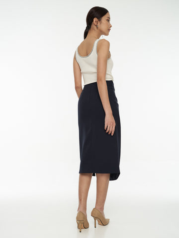 Side-Slit Midi Skirt