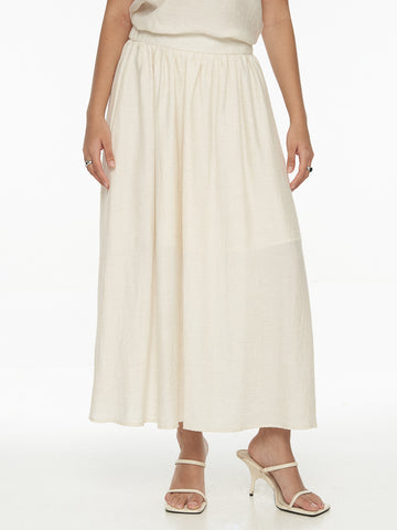 Linen Midi Skirt