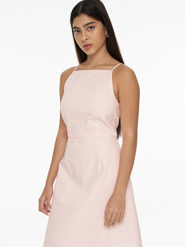 Boat Neck A-Line Dress