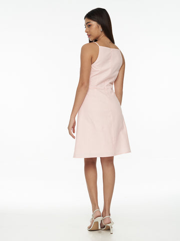 Boat Neck A-Line Dress