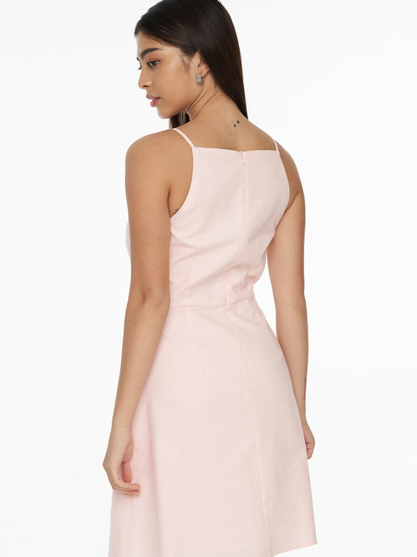 Boat Neck A-Line Dress