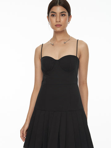 Pleated Waist Cami Dress
