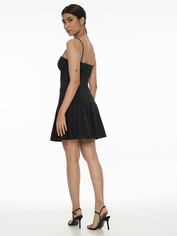 Pleated Waist Cami Dress