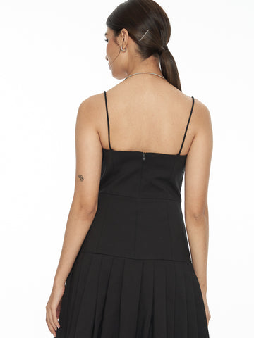 Pleated Waist Cami Dress