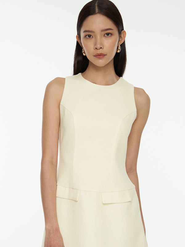 Tweed Round Neck Mini Dress