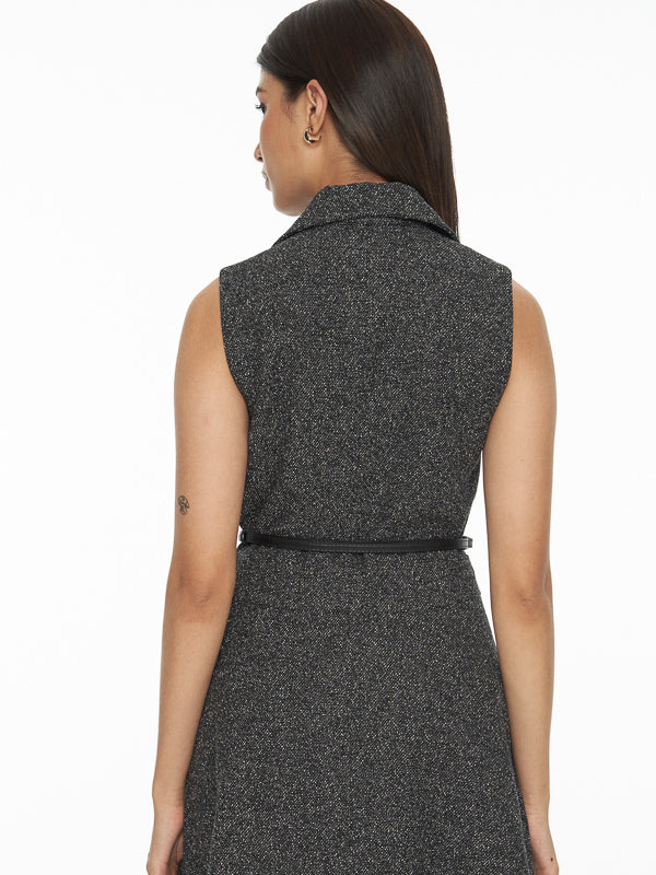 Tweed Drop-Waist Mini Dress