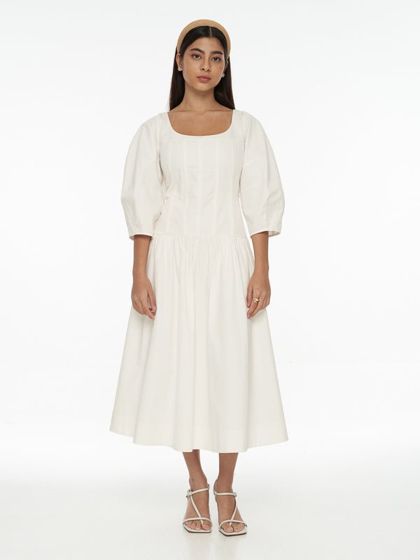 Corset Cotton Midi Dress