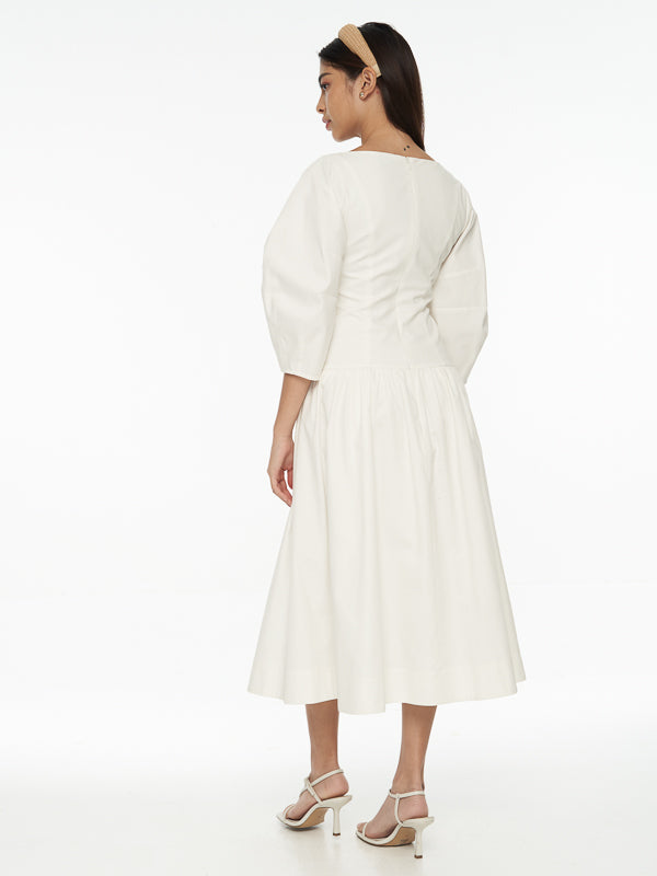 Corset Cotton Midi Dress