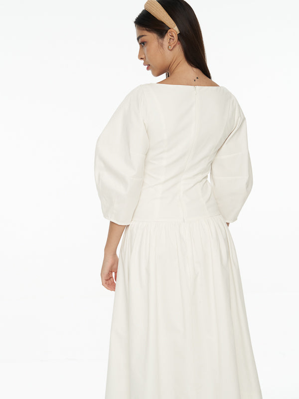 Corset Cotton Midi Dress Corset Cotton Midi Dress