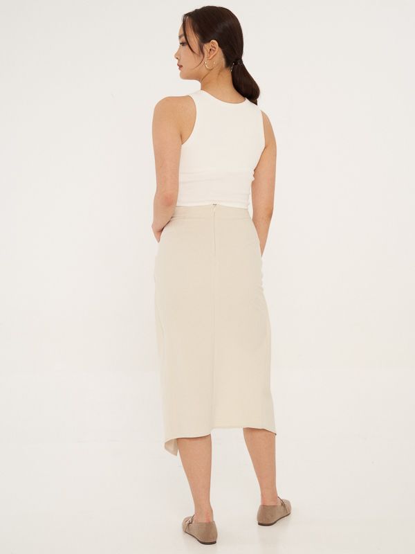 Draped Midi Skirt