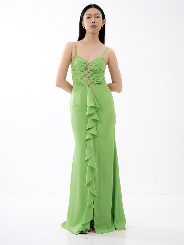 Rue Cut Out Dress - AVOCADO