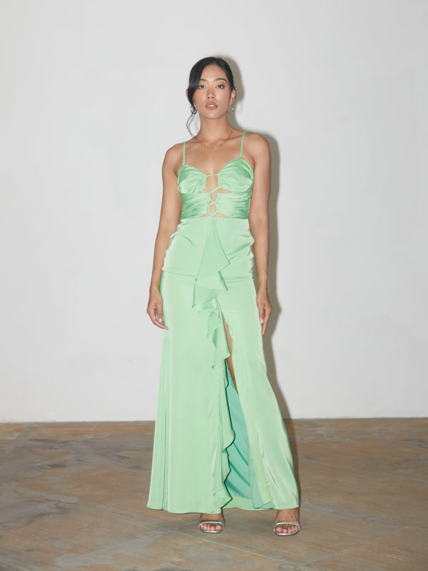 Rue Cut Out Dress - AVOCADO