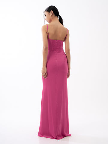 Rue Cut Out Dress - FUSCHIA