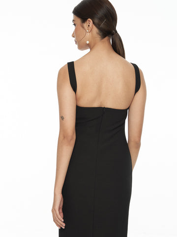 Square-Neck Sleeveless Dress