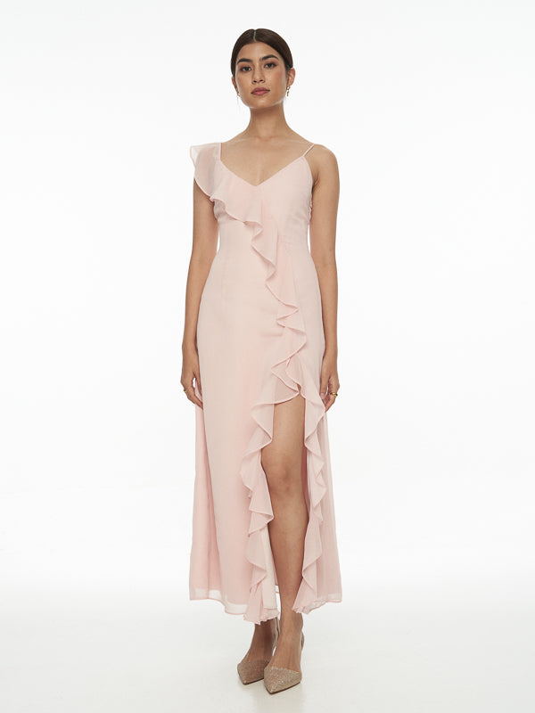 Sleeveless Frill Dress