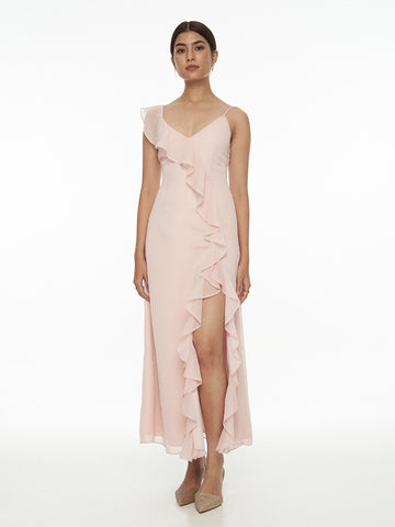 Sleeveless Frill Dress