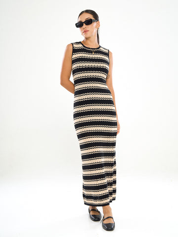 Stripe Crochet Dress