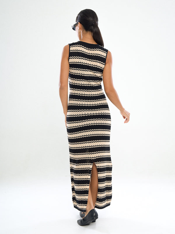 Stripe Crochet Dress