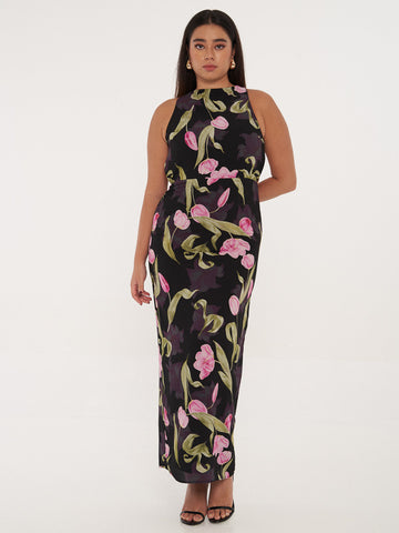 Aster Backless Halter Dress - AMARA