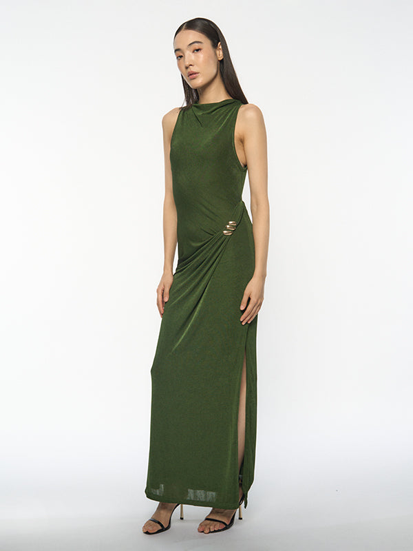 Jersey Dress With Gathered Detail