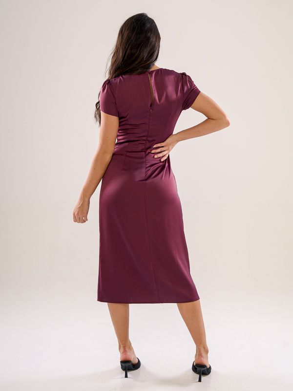 Satin Dress With Chinese Buttons