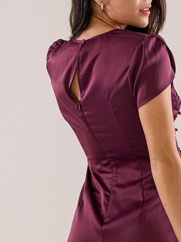 Satin Dress With Chinese Buttons